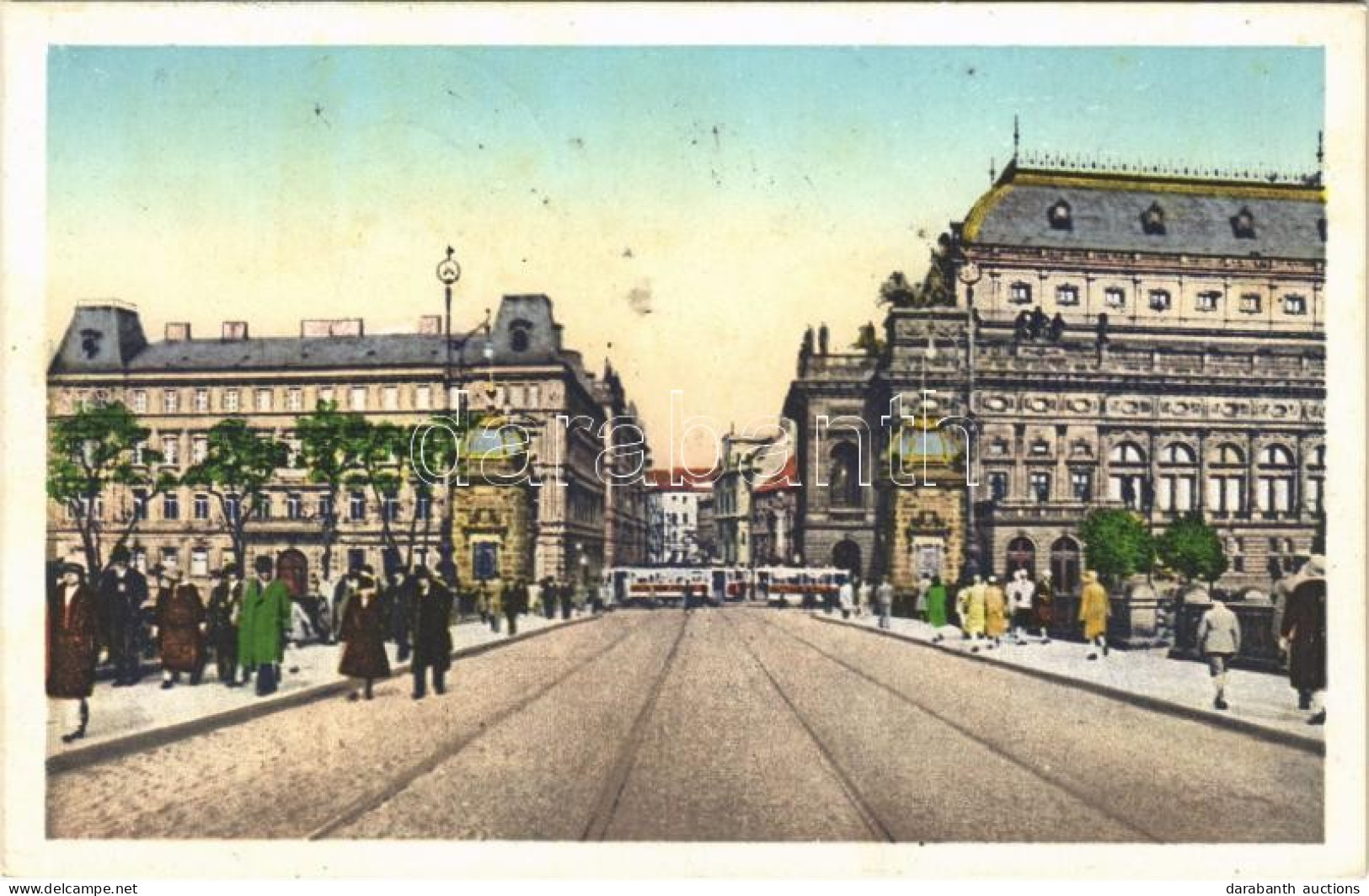 * T2 1935 Praha, Prag, Prága, Prague; Nationaltheater Von Der Brücke Der Legionen Aus / National Theatre, Bridge, Tram - Non Classificati