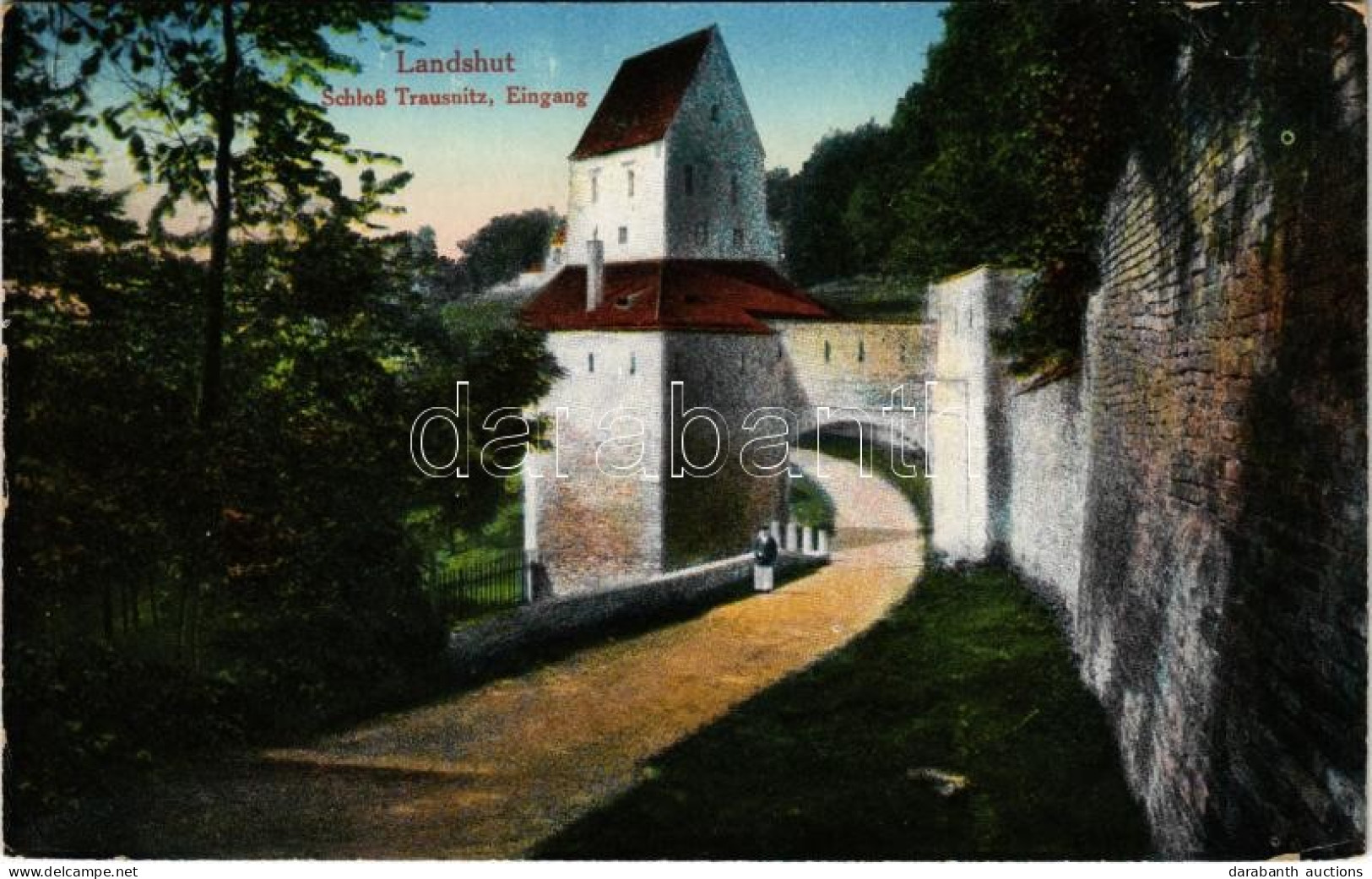 T2/T3 1918 Landshut, Schloss Trausnitz, Eingang / Castle Gate, Entrance, Litho (EK) - Non Classificati