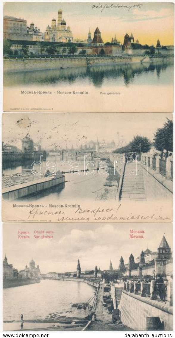 **, * Moscow, Moscou; - 3 Db RÉGI Orosz Város Képeslap / 3 Pre-1945 Russian Town-view Postcards - Non Classificati
