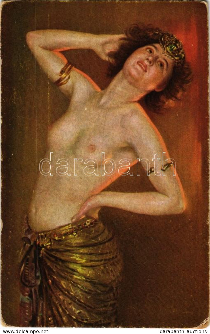 ** T3 Die Favoritin / Erotic Nude Lady Art Postcard. Deutsche Meister Nr. 6034. S: G. Rienäcker (worn Corners) - Non Classificati