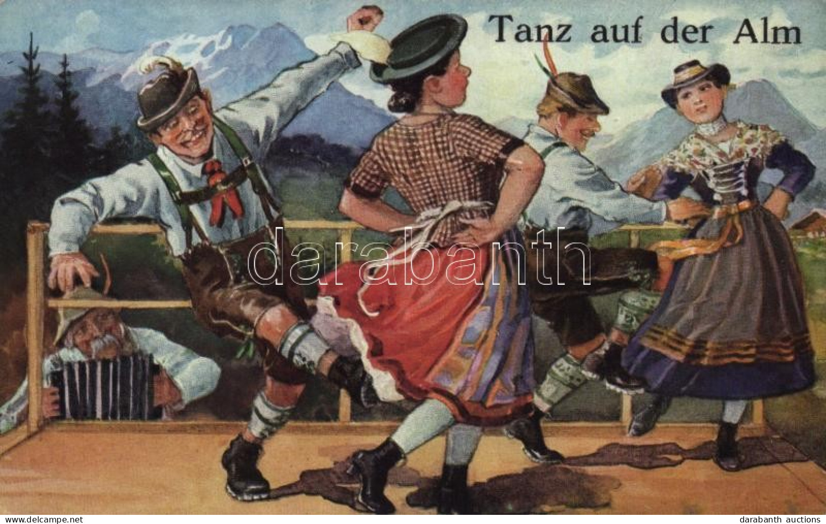 ** T2/T3 Tanz Auf Der Alm / German Mountain Folklore, Traditional Dance. J.S. & Co. M. Nr. 2597. (fl) - Non Classés