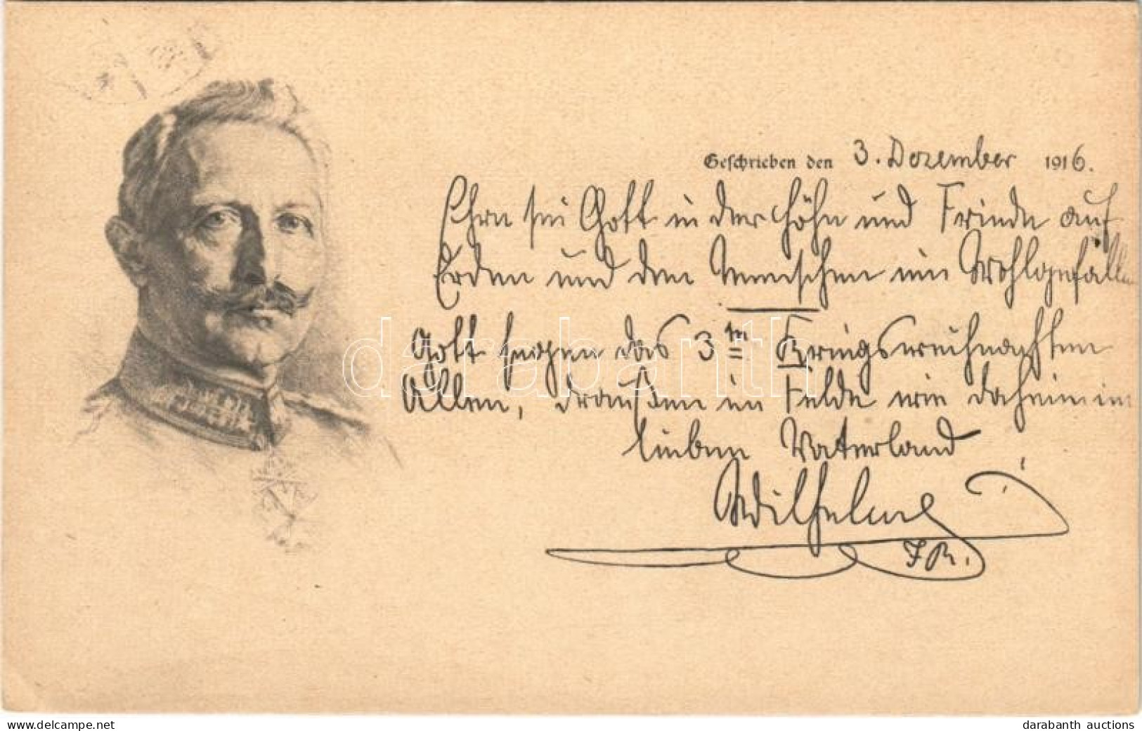 T2/T3 1916 Weihnachtsgruß Seiner Majestät Des Kaisers An Das Deutsche Volk / WWI German Military, Christmas Greetings Fr - Non Classificati