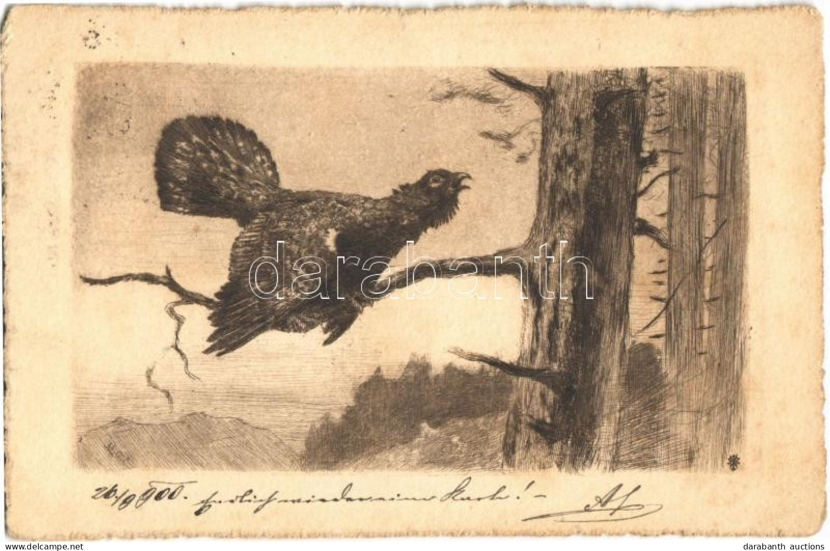 T2/T3 1900 Hunter Art Postcard, Prey (fl) - Non Classificati