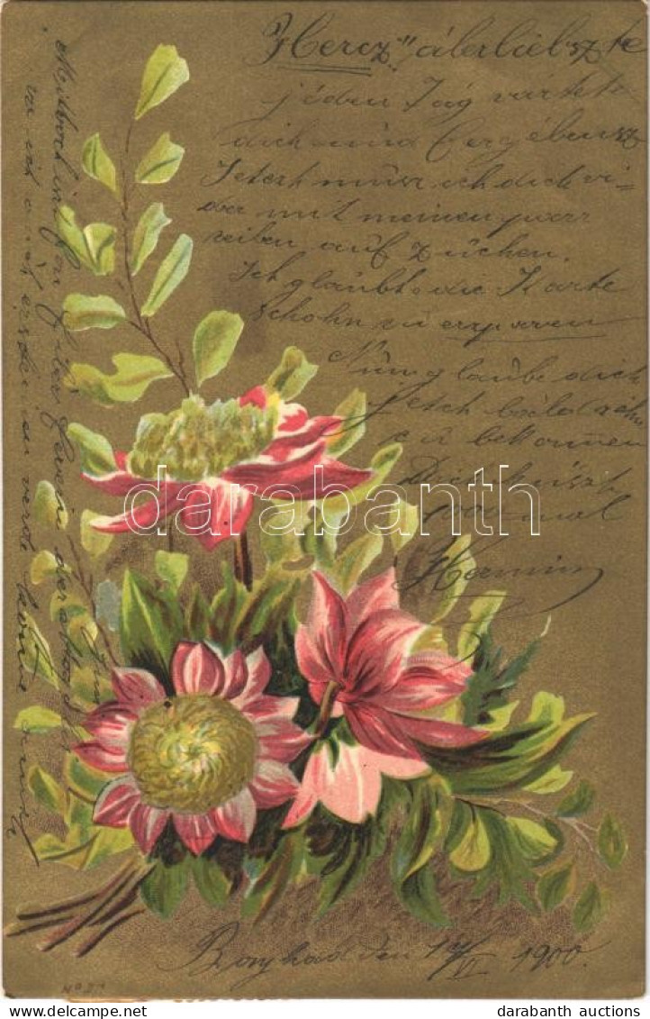 T2 1900 Flowers. Golden Litho - Unclassified