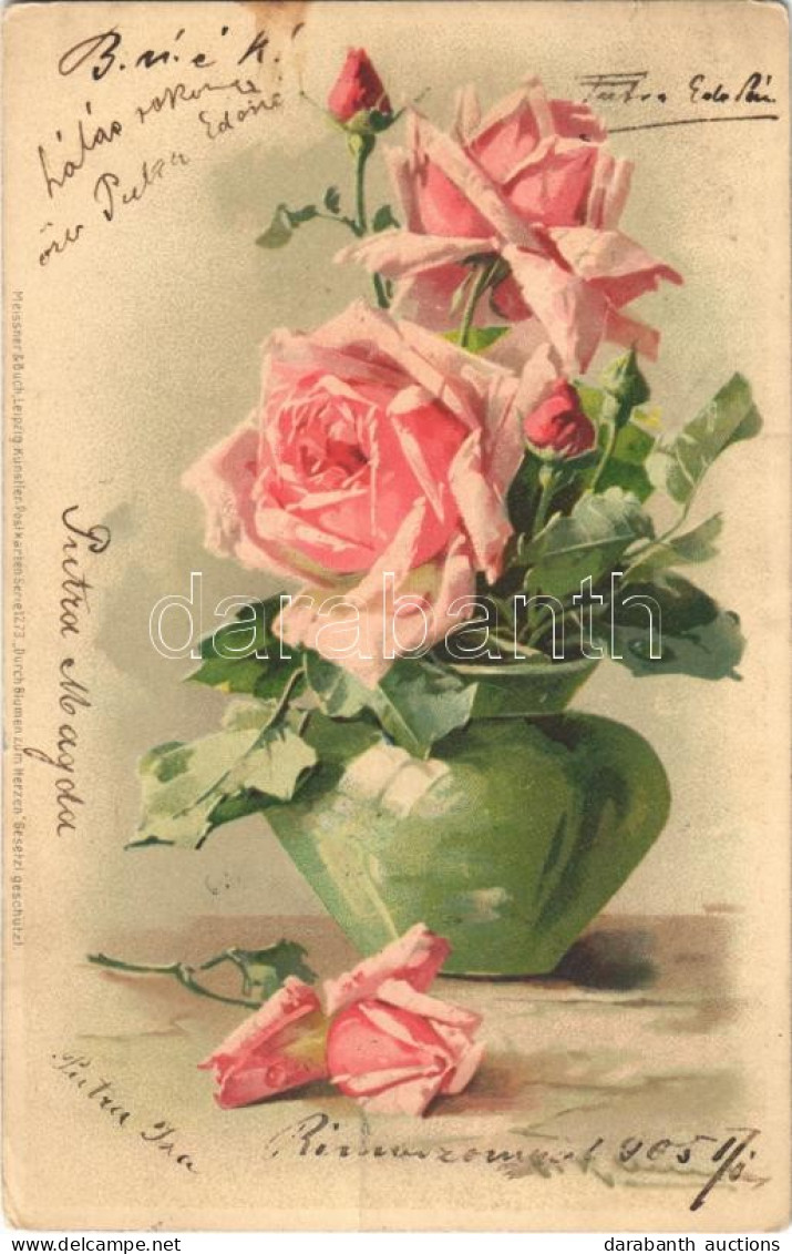 T2/T3 1905 Meissner & Buch Künstler-Postkarten Serie 1273. "Durch Blumen Zum Herzen" Litho S: C. Klein (fa) - Non Classificati