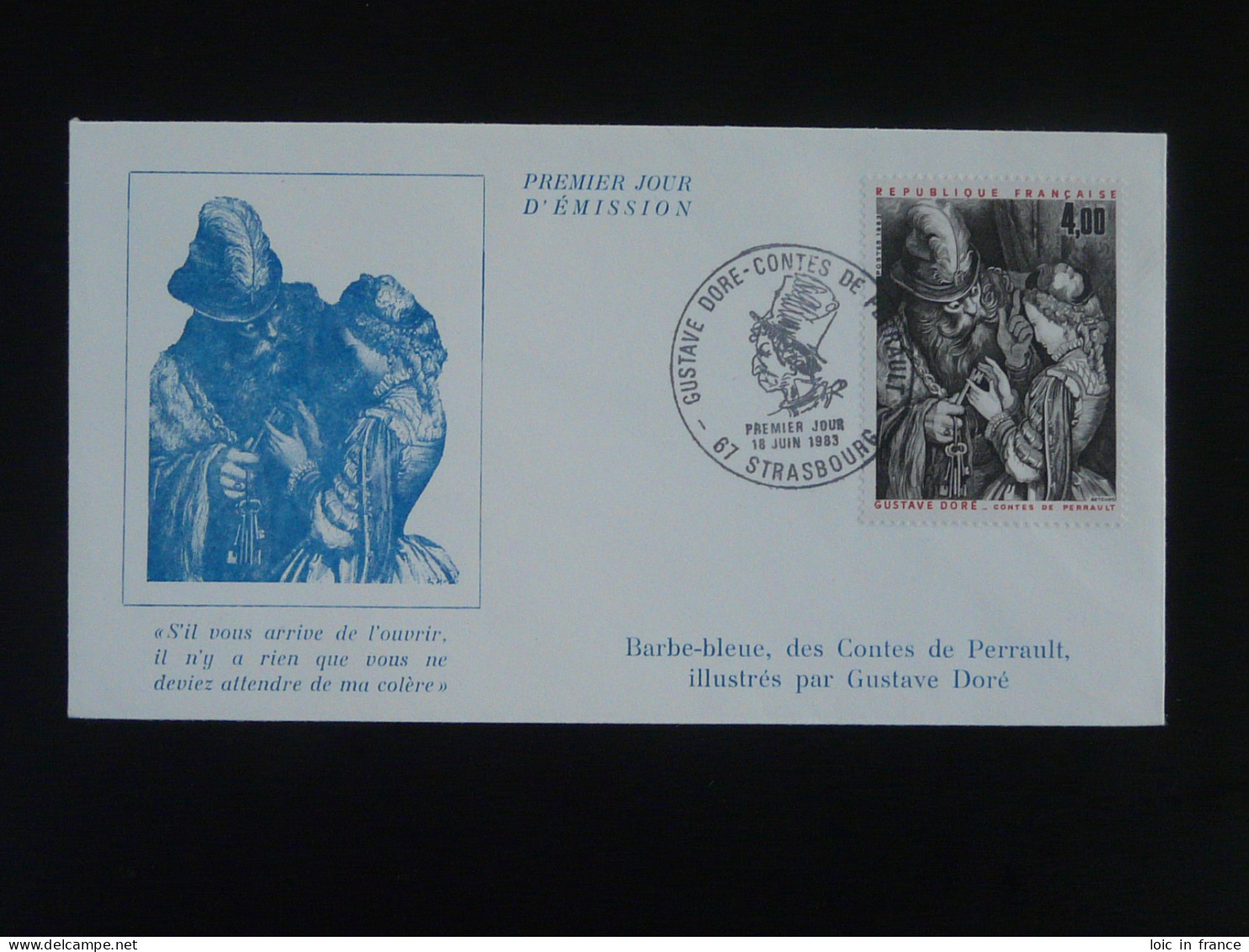 FDC Gustave Doré Contes De Parrault Tales 67 Strasbourg 1983 - Engravings