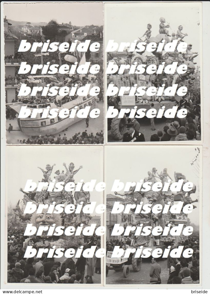 SCONTATO N. 8 FOTOGRAFIE FORM.CM. 10 X 14,5 CARNEVALE DI FANO ( PESARO-URBINO) ANNI '50 FOTO LUCARELLI FANO - Fano