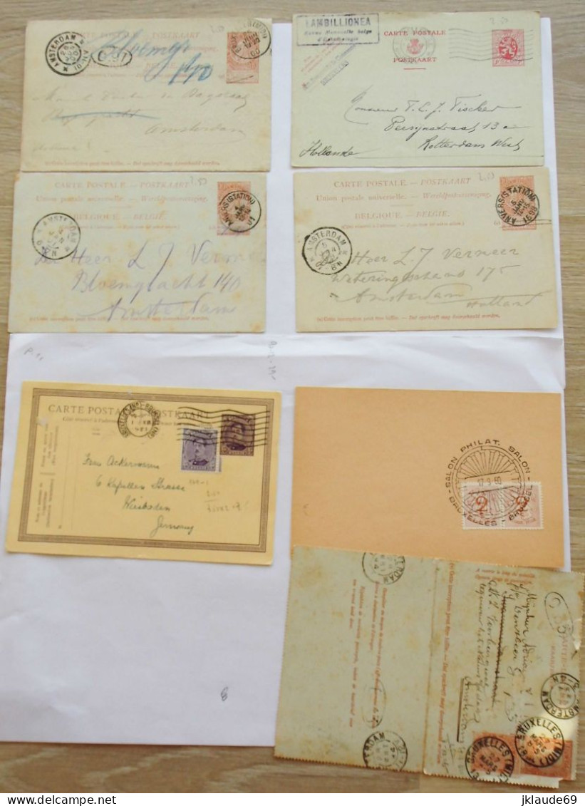 BELGIQUE  lot 93 EP cartes postales courrier entiers postaux Publibel pub société courrier
