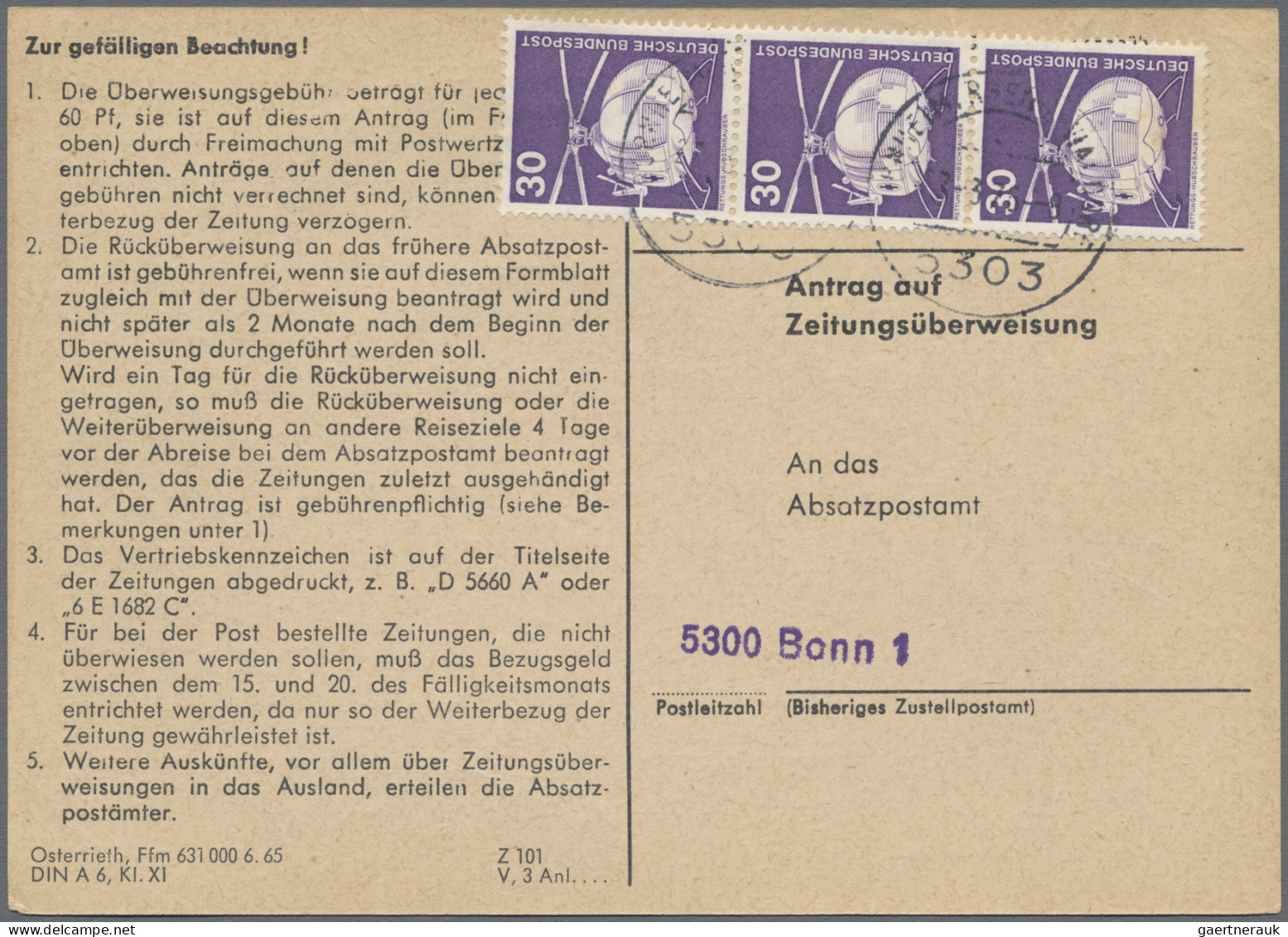 Bundesrepublik Deutschland: 1974/1978, Partie Von Ca. 83 Stück "Antrag Auf Ansch - Collections