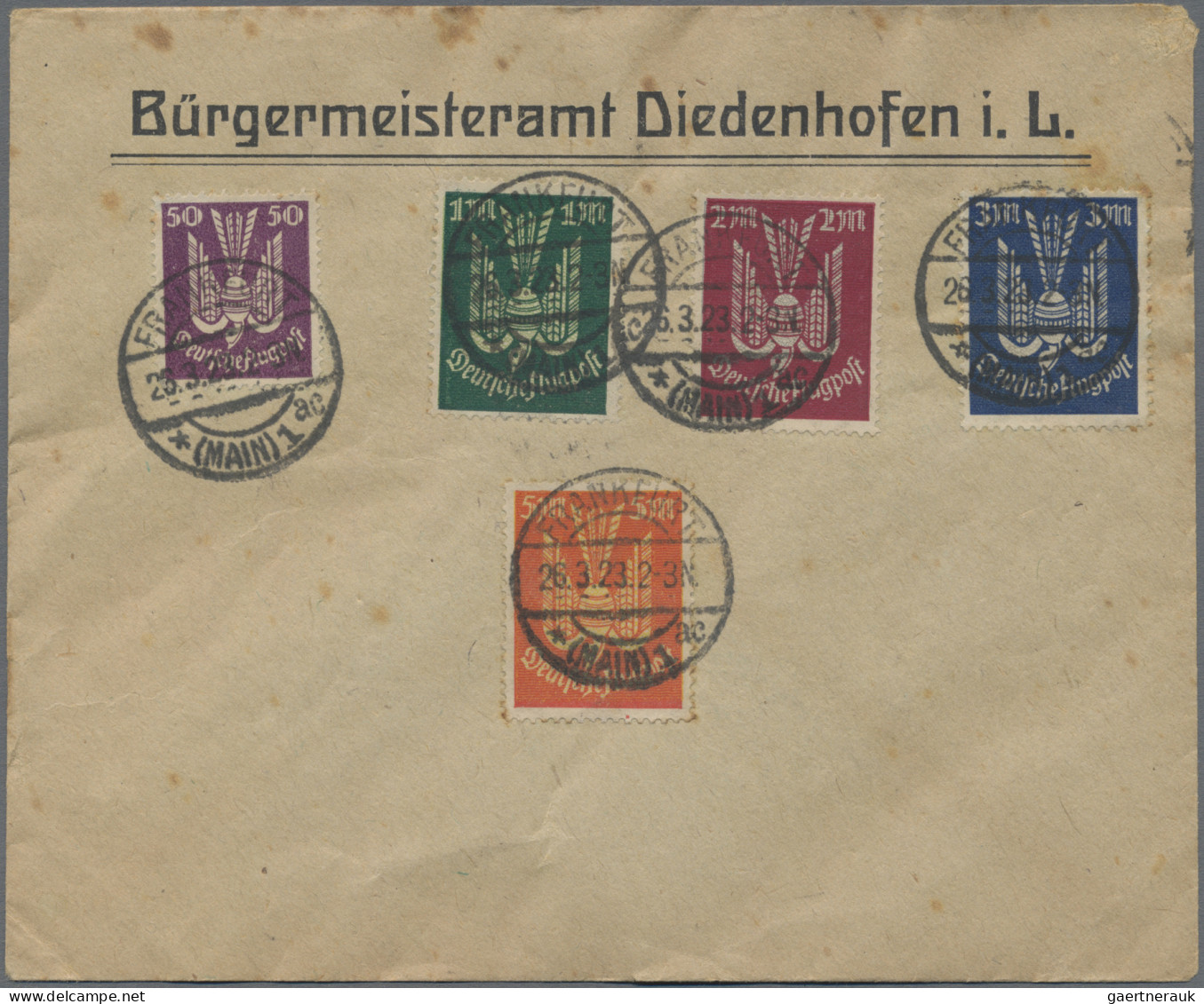 Deutschland: 1910/1949 (ca), Album mit rund 325 Belegen, fast alles interessante