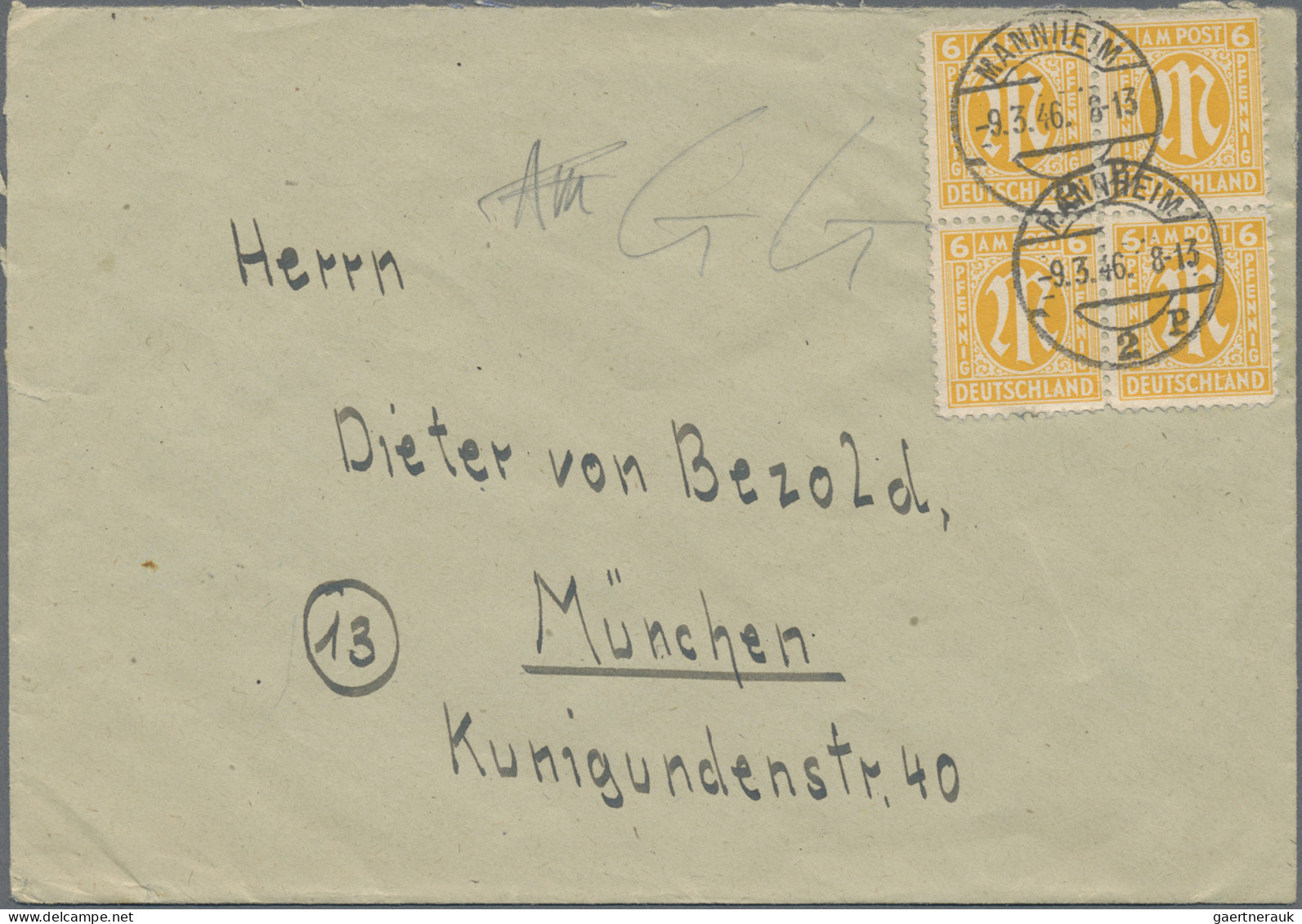 Deutschland: 1800/1955 ca.: Posten mit 46 Briefen, Ansichtskarten (meist Bayern)