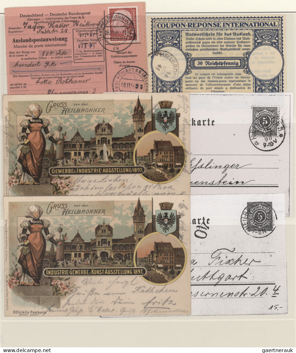 Heimat: Baden-Württemberg: HEILBRONN 1784-1960 Ca.: Umfangreiche Heimatsammlung - Autres