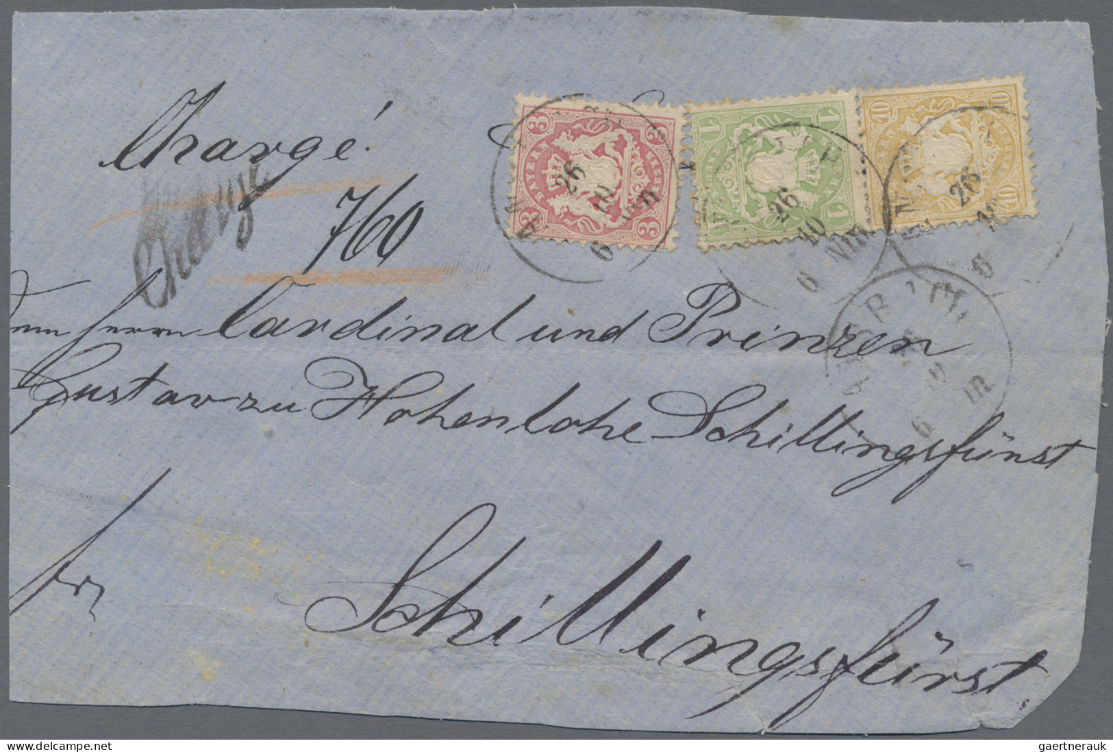 Altdeutschland: 1865/1870 (ca.), Fundus Von Mehreren Hundert Belegen Mit Einigen - Collections