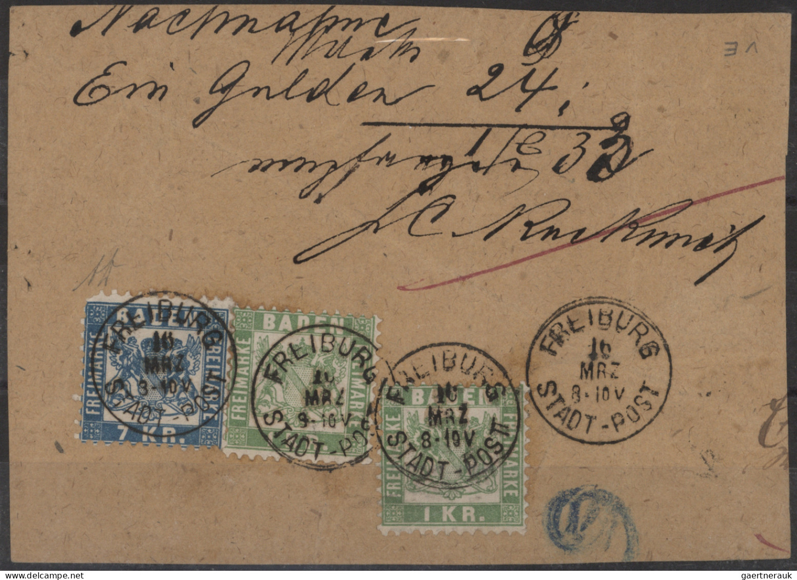 Baden - Marken und Briefe: 1852/1870 (ca.), Umfangreiche Sammlung von hunderten