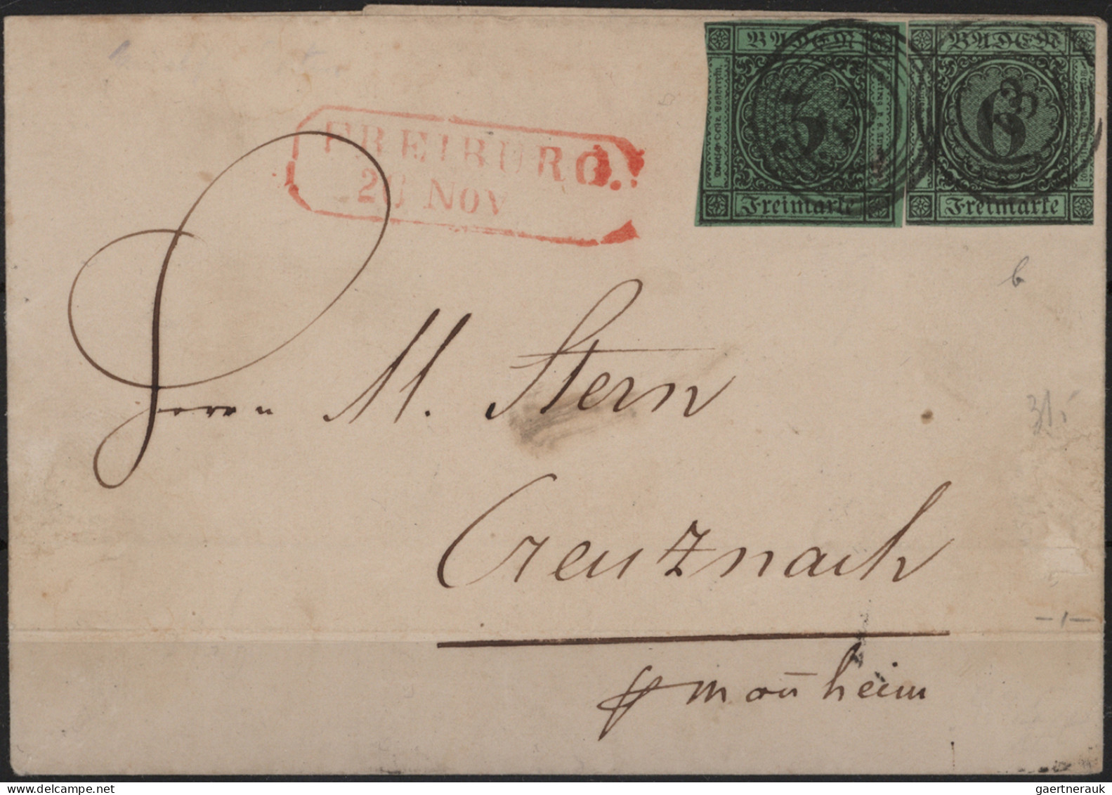Baden - Marken und Briefe: 1852/1870 (ca.), Umfangreiche Sammlung von hunderten