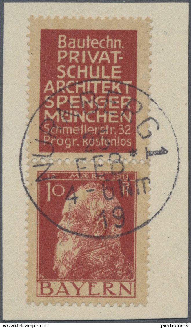 Bayern - Zusammendrucke: 1911/1913, Sammlung Von 24 Zusammendrucken Aus Markenhe - Sonstige & Ohne Zuordnung