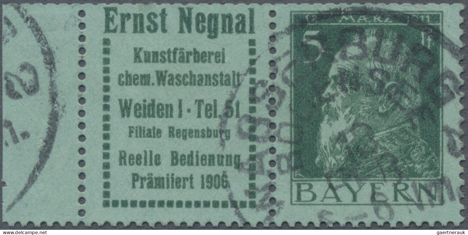 Bayern - Zusammendrucke: 1911/1913, Sammlung von 24 Zusammendrucken aus Markenhe