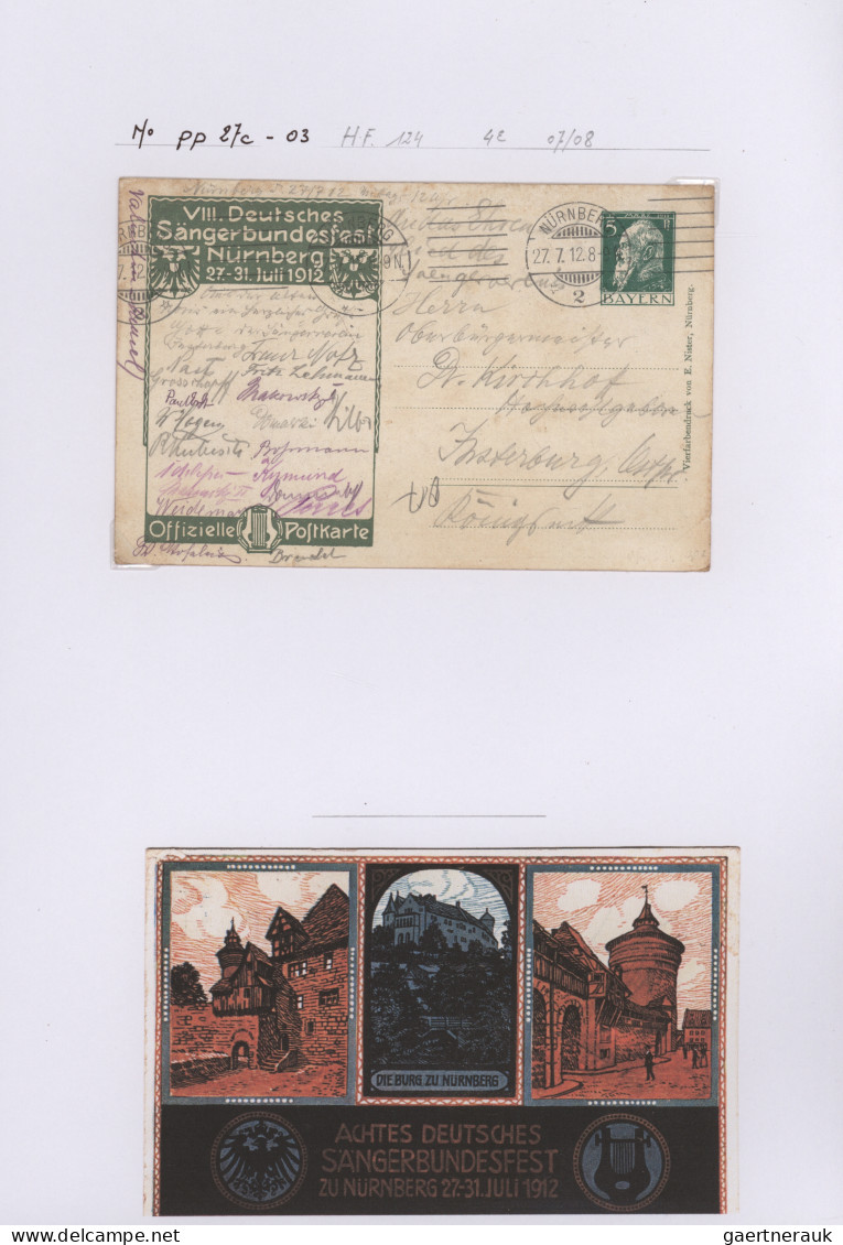 Bayern - Privatganzsachen: 1874/1920, Sammlung Von Ca. 147 Gebrauchten Und Ungeb - Sonstige & Ohne Zuordnung