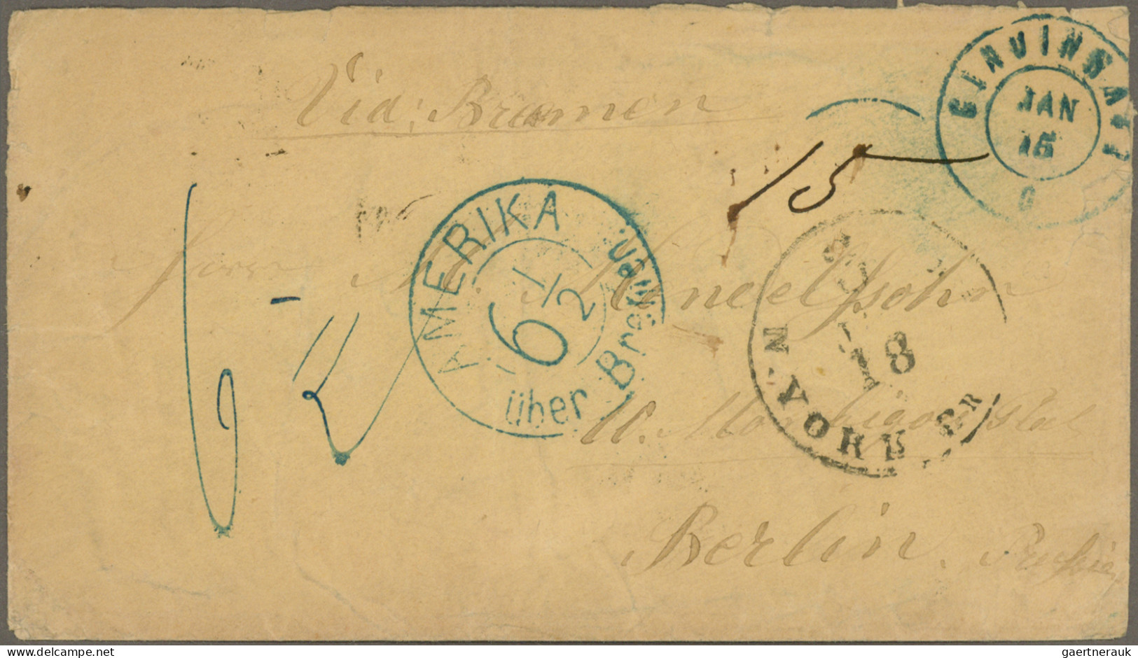 Bremen - Marken Und Briefe: 1847/1875, überaus Interessante Spezialsammlung Der - Brême