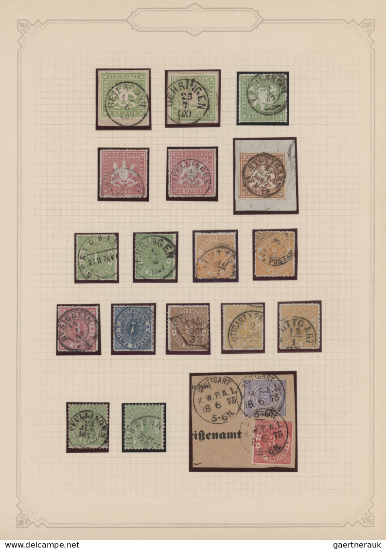 Württemberg - Marken Und Briefe: 1851/1923, Saubere Sammlung Von Ca. 113 Marken - Autres & Non Classés