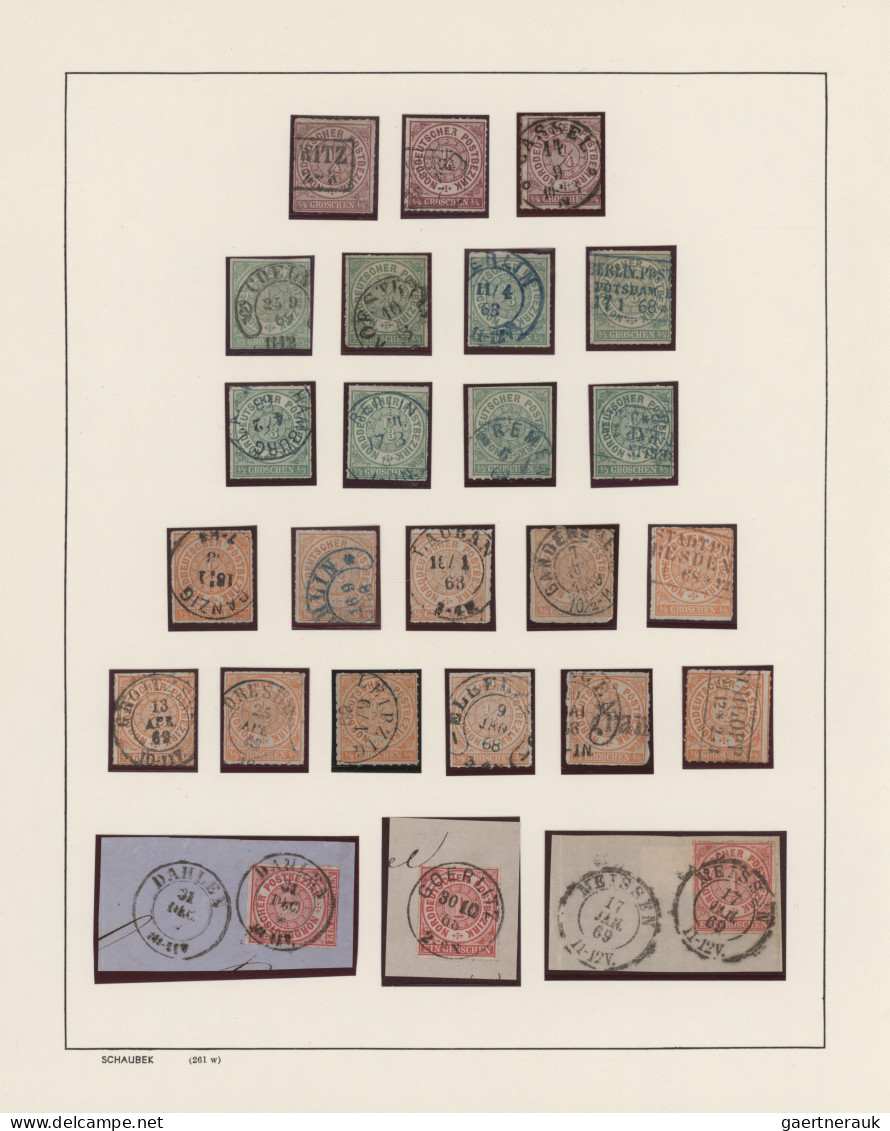 Norddeutscher Bund - Marken Und Briefe: 1868/1871, Gestempelte Sammlung Von Ca. - Autres & Non Classés