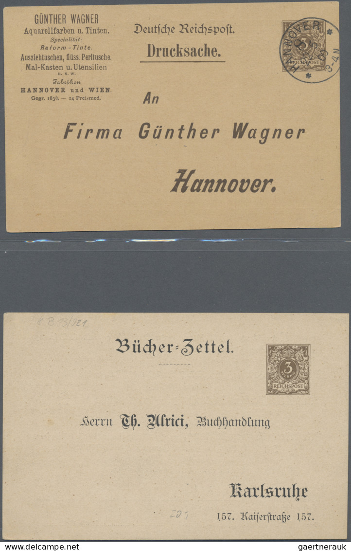Deutsches Reich: 1884/1944, Partie Von über 170 Privat-Ganzsachen Gebr./ungebr. - Collections