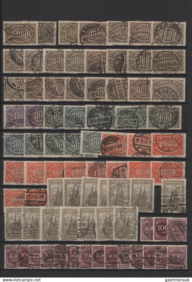Deutsches Reich - Inflation: 1872/1945, Reichhaltiger Gestempelter Und Postfrisc - Sammlungen