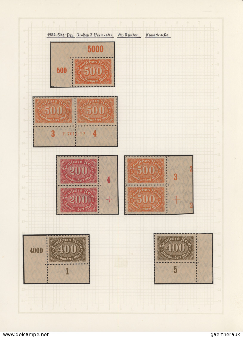 Deutsches Reich - Inflation: 1922/1923, saubere und reichhaltige, ausstellungsmä