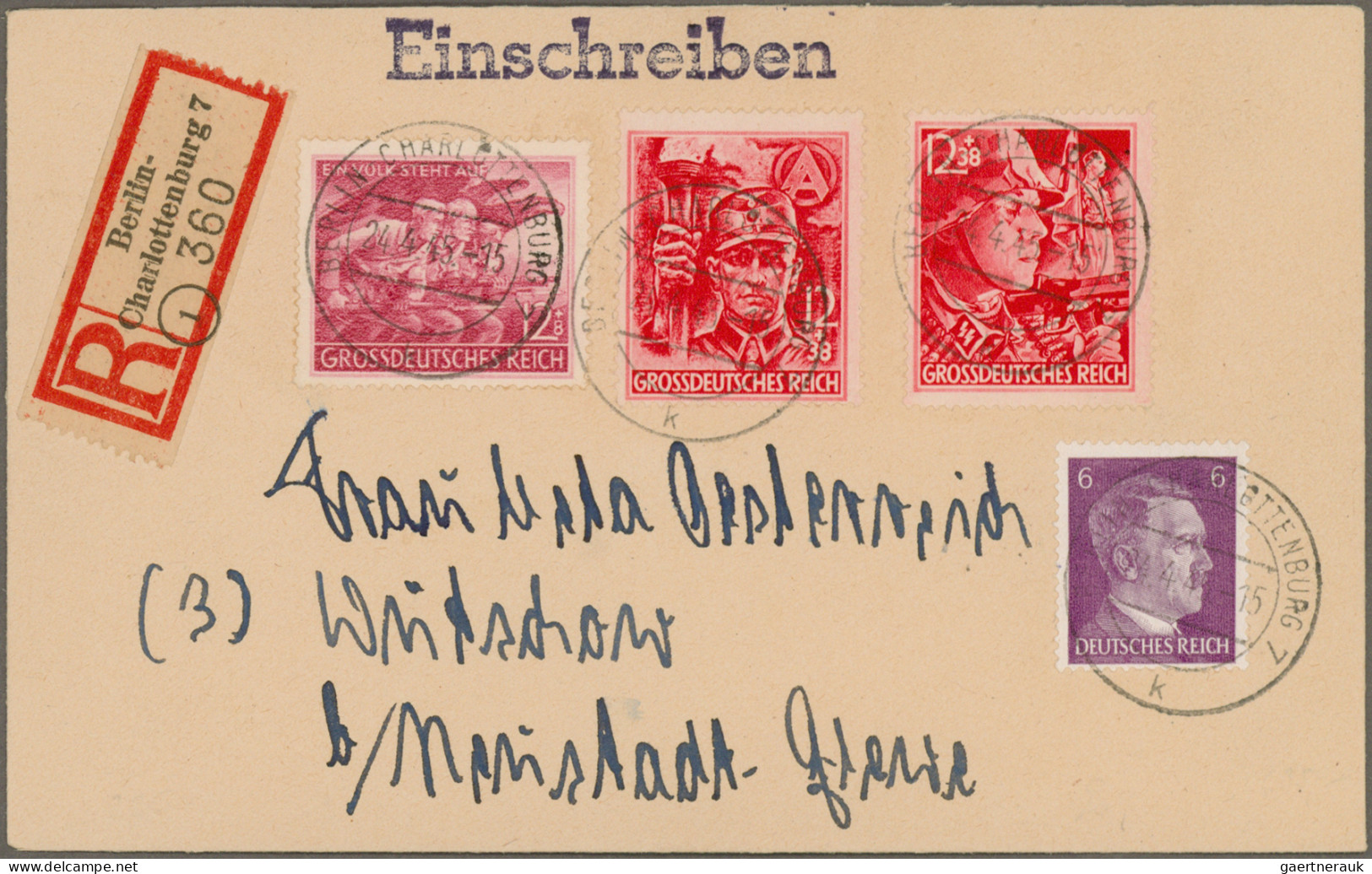 Deutsches Reich - 3. Reich: 1933/1945, Sammlung Von Ca. 130 Briefen, Karten Und - Briefe U. Dokumente