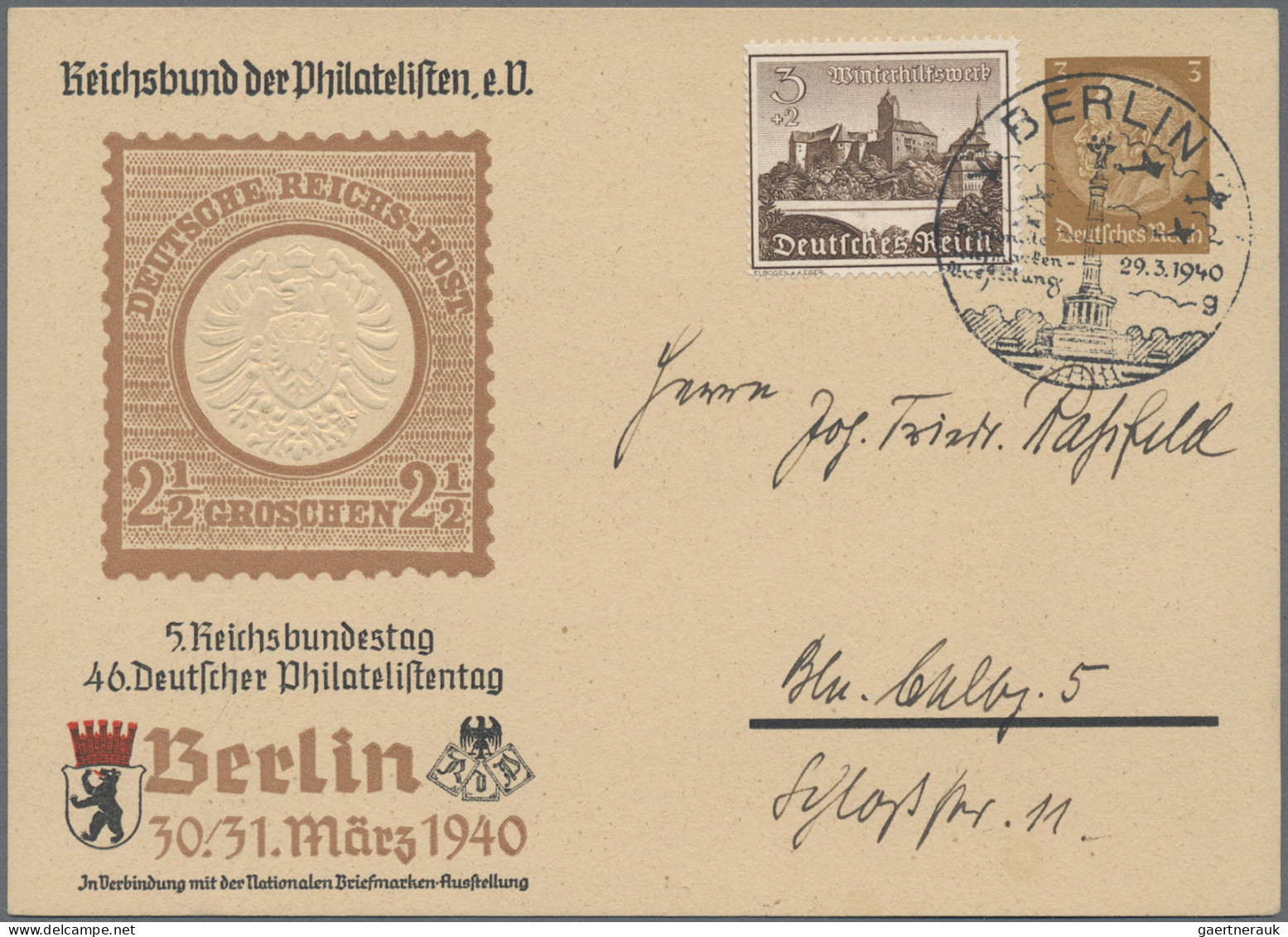Deutsches Reich - 3. Reich: 1933/1945, Vielseitiger Posten Von Ca. 450 Belegen, - Briefe U. Dokumente