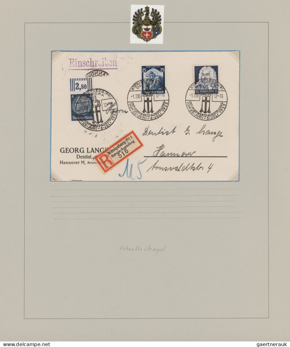 Deutsches Reich - 3. Reich: 1935, OSTROPA, Aussagefähige Spezial-Sammlung Von 36 - Lettres & Documents