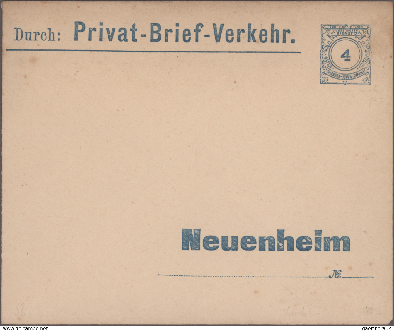 Deutsches Reich - Privatpost (Stadtpost): 1800/1900 (ca.), Partie von ca. 84 Bel