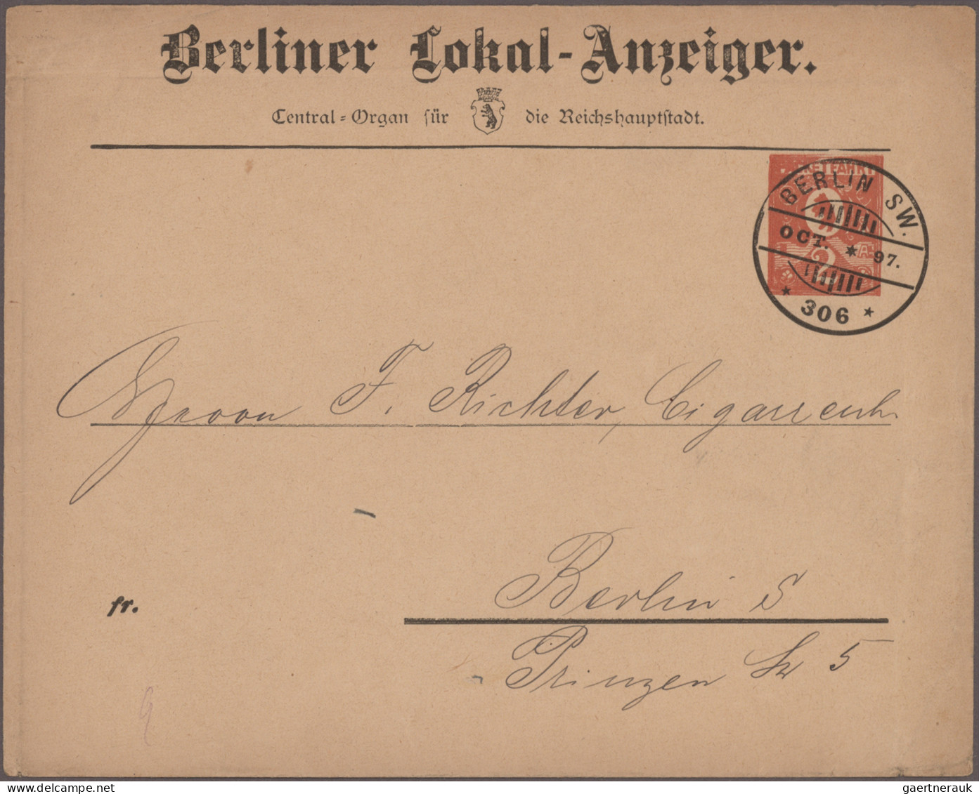 Deutsches Reich - Privatpost (Stadtpost): 1884/1929 "Berliner Paketfahrt": Umfan