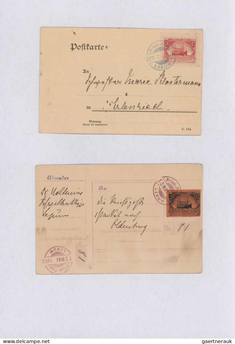 Deutsches Reich - Privatpost (Stadtpost): 1886/1900, BREMEN/Hammonia/Briefbeförd
