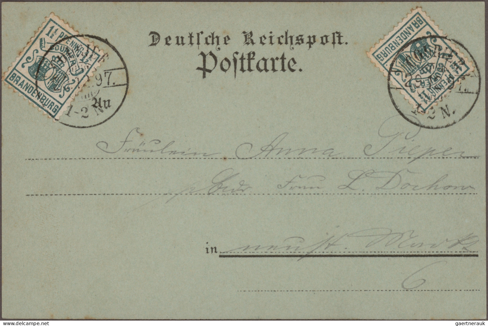 Deutsches Reich - Privatpost (Stadtpost): 1886/1900, Posten mit ca. 140 Briefen