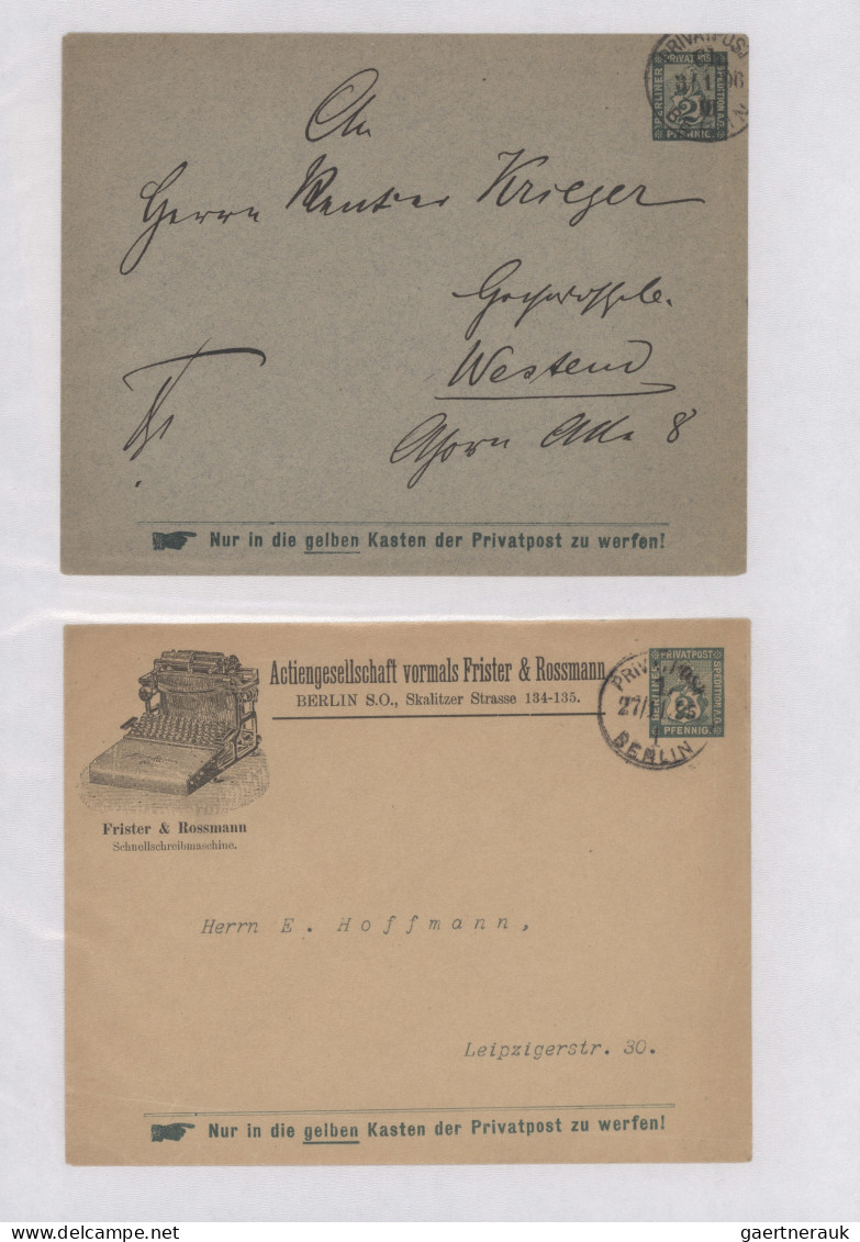 Deutsches Reich - Privatpost (Stadtpost): 1886/1924, BERLIN/ Spedition AG, Verke