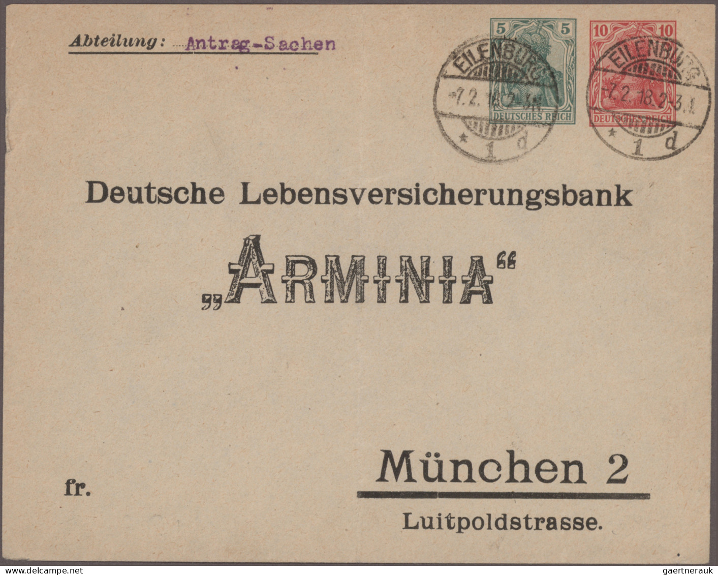 Deutsches Reich - Privatganzsachen: 1919/1922 (ca.), Germania/Infla, Sammlung Vo - Sonstige & Ohne Zuordnung