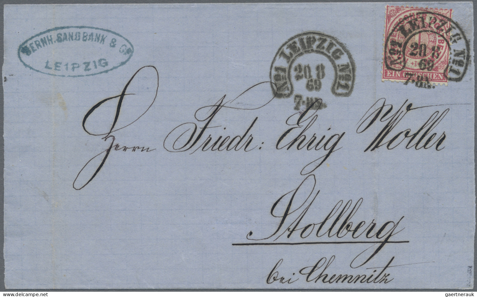 Deutsches Reich - Hufeisenstempel: 1869/1877, Lot Von Vier Belegen Mit Zweimal " - Franking Machines (EMA)