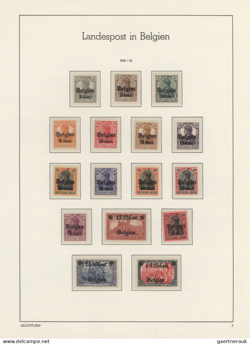 Deutsche Besetzung I. WK: 1914/1918, Zumeist Postfrische Sammlung Der Besetzungs - Bezetting 1914-18