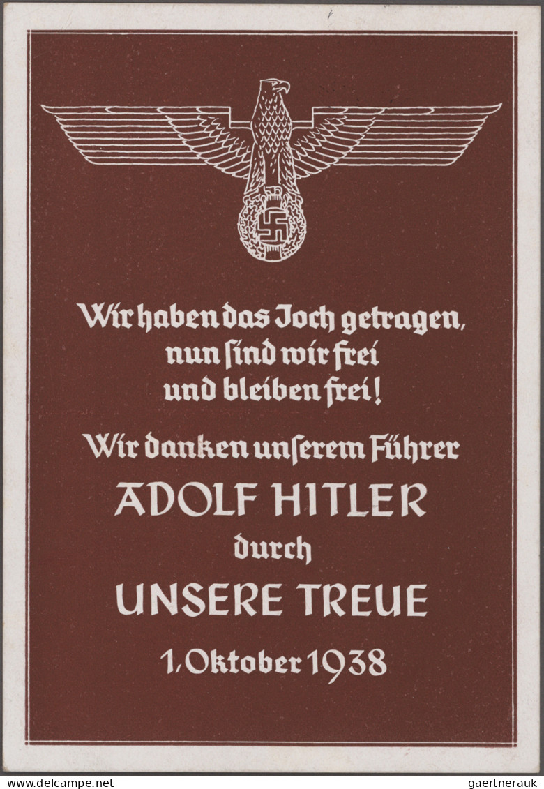 Sudetenland: 1938/1944, Vielseitige Sammlung Von Ca. 130 Briefen Und Karten Mit - Sudetenland