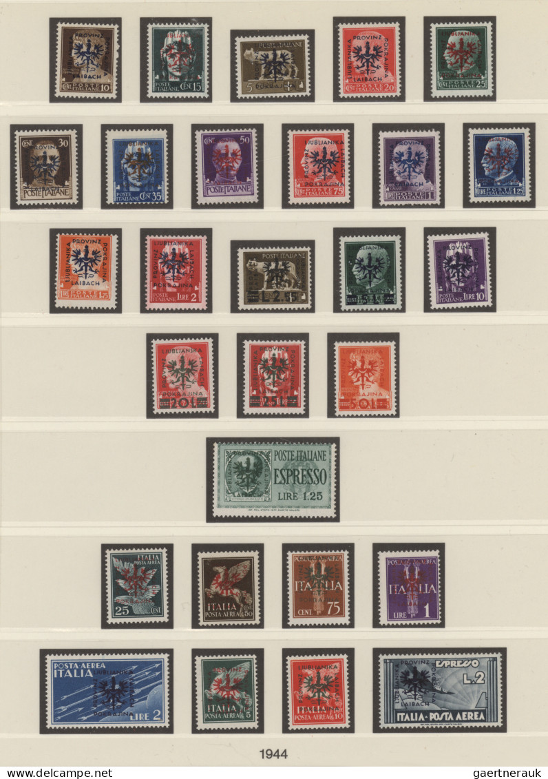 Deutsche Besetzung II. WK: 1943/1945, Adria-Gebiete, Umfassende Sammlung Laibach - Occupation 1938-45