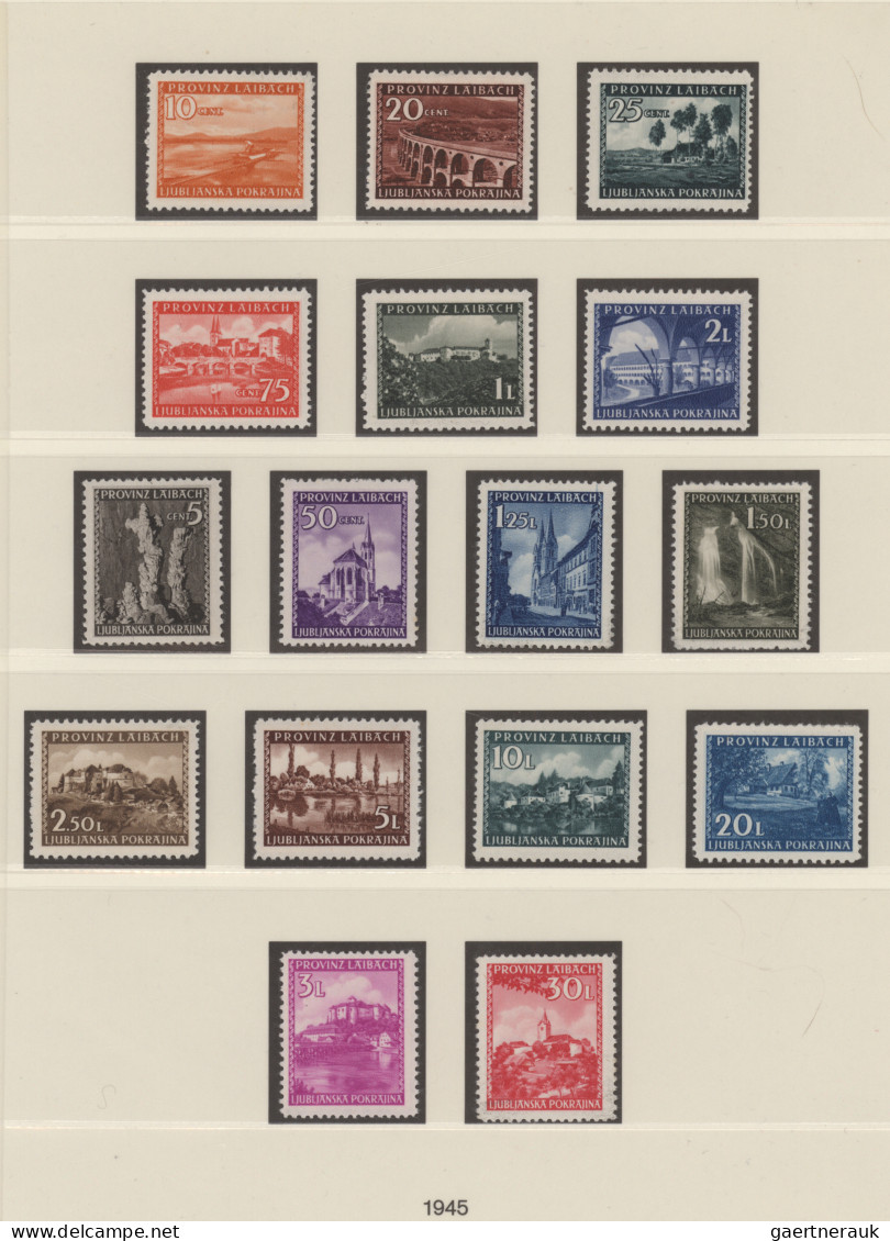 Deutsche Besetzung II. WK: 1943/1945, Adria-Gebiete, Umfassende Sammlung Laibach - Besetzungen 1938-45