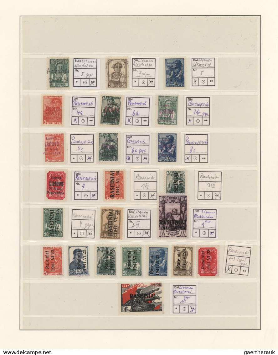 Dt. Besetzung II WK - Litauen: 1941, Umfangreicher Sammlungsbestand Im Ringbinde - Bezetting 1938-45