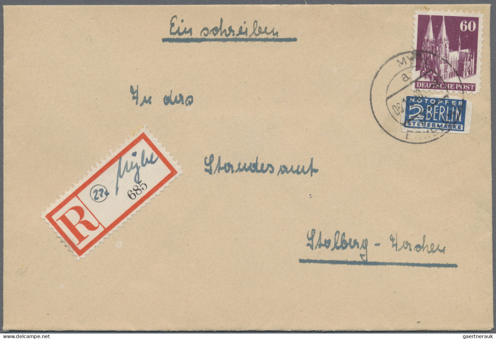Deutschland Nach 1945: 1945/2004, Vielseitige Partie Von Ca. 90 Briefen Und Kart - Collections