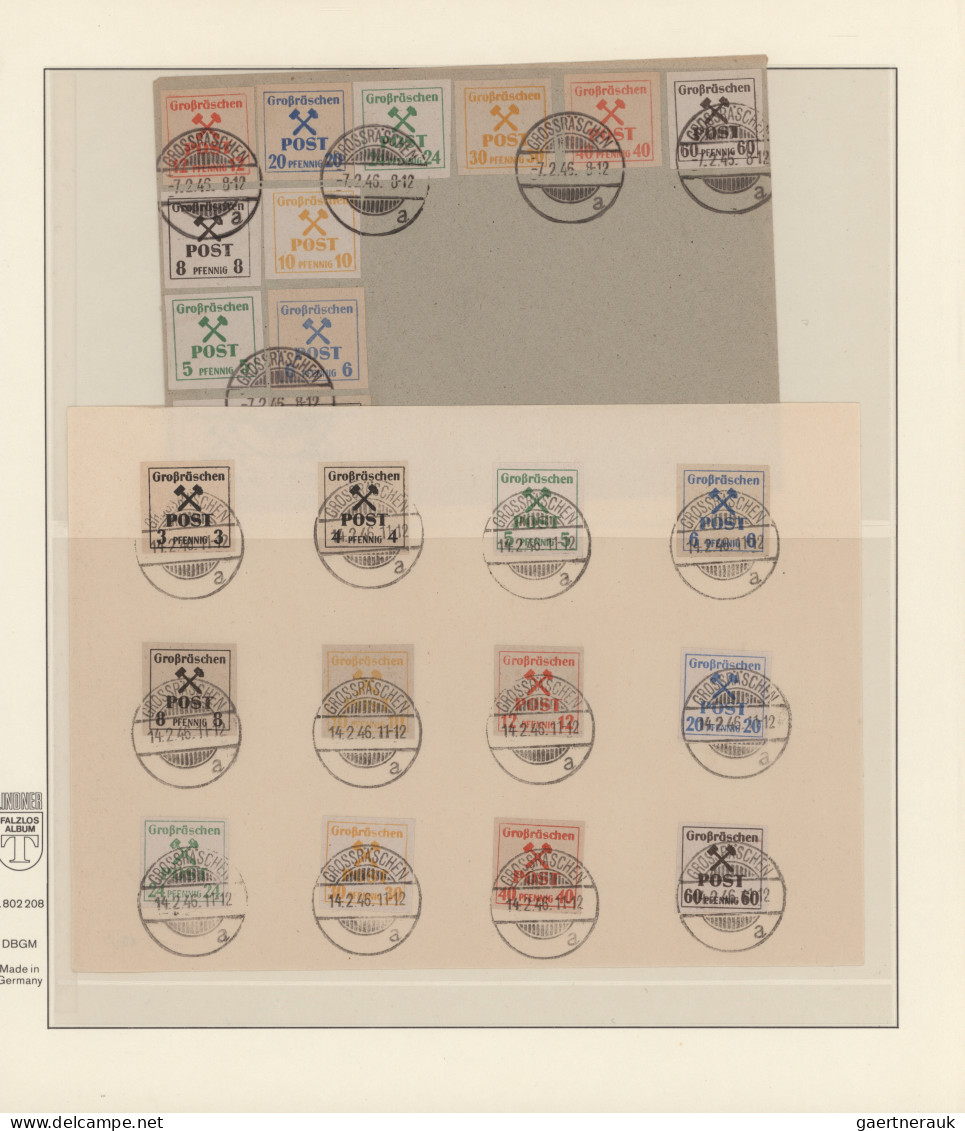 Deutsche Lokalausgaben ab 1945 - Großräschen: 1945/1946, umfangreiche und intens