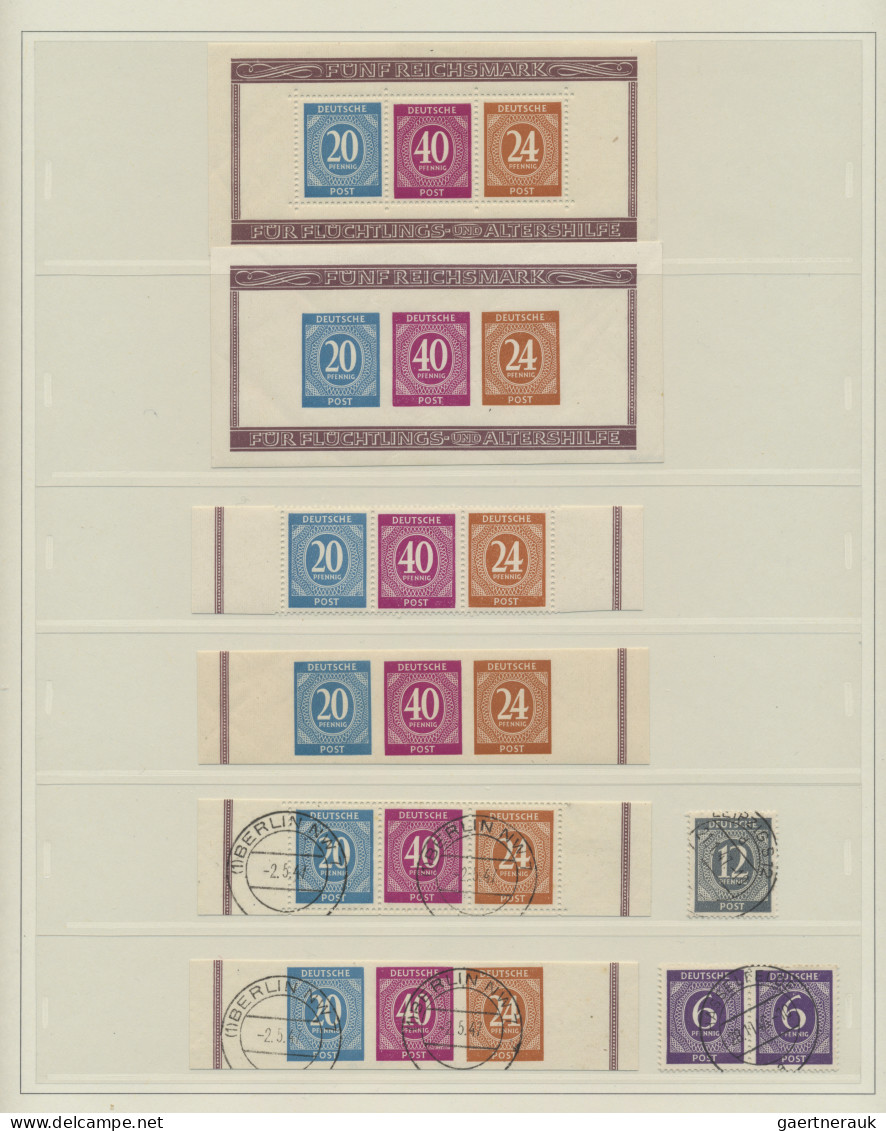 Deutschland Ab 1945 - Gebühr Bezahlt: 1945/1949, Umfangreiche Postfrische Und Ge - Autres & Non Classés