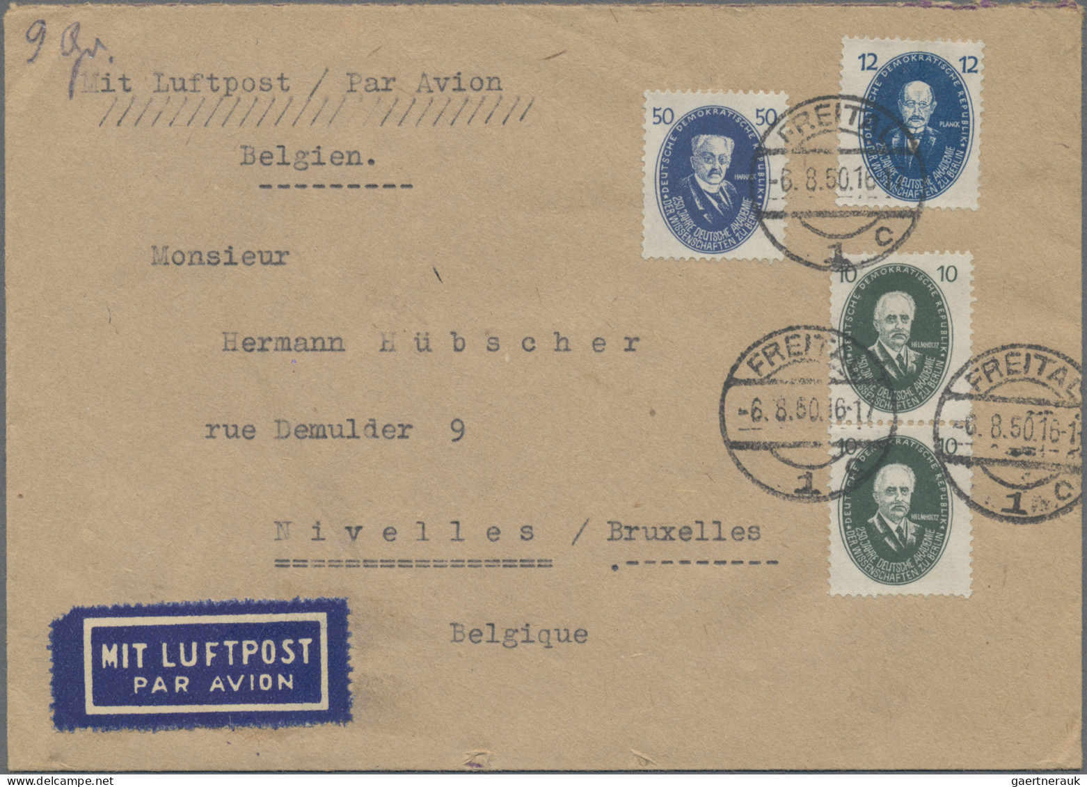 DDR: 1949/1959 (ca.), Schöne Partie Von Belegen Der Ersten Ausgaben Mit Zahlreic - Collections