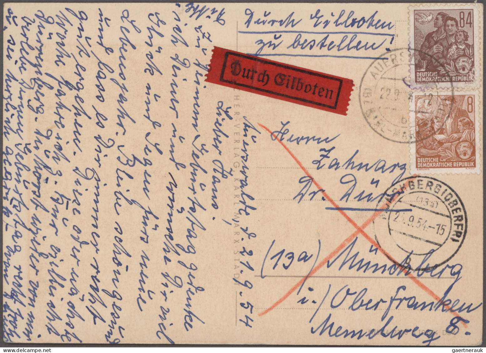 DDR: 1949/1961, Vielseitiger Posten Von Ca. 380 Briefen Und Karten Aus Alter Fam - Collections