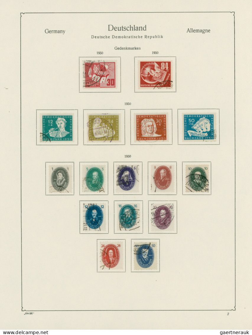 DDR: 1949/1975, Außergewöhnliche Gestempelte Sammlung Im Dicken KA/BE-Album, Dur - Sammlungen