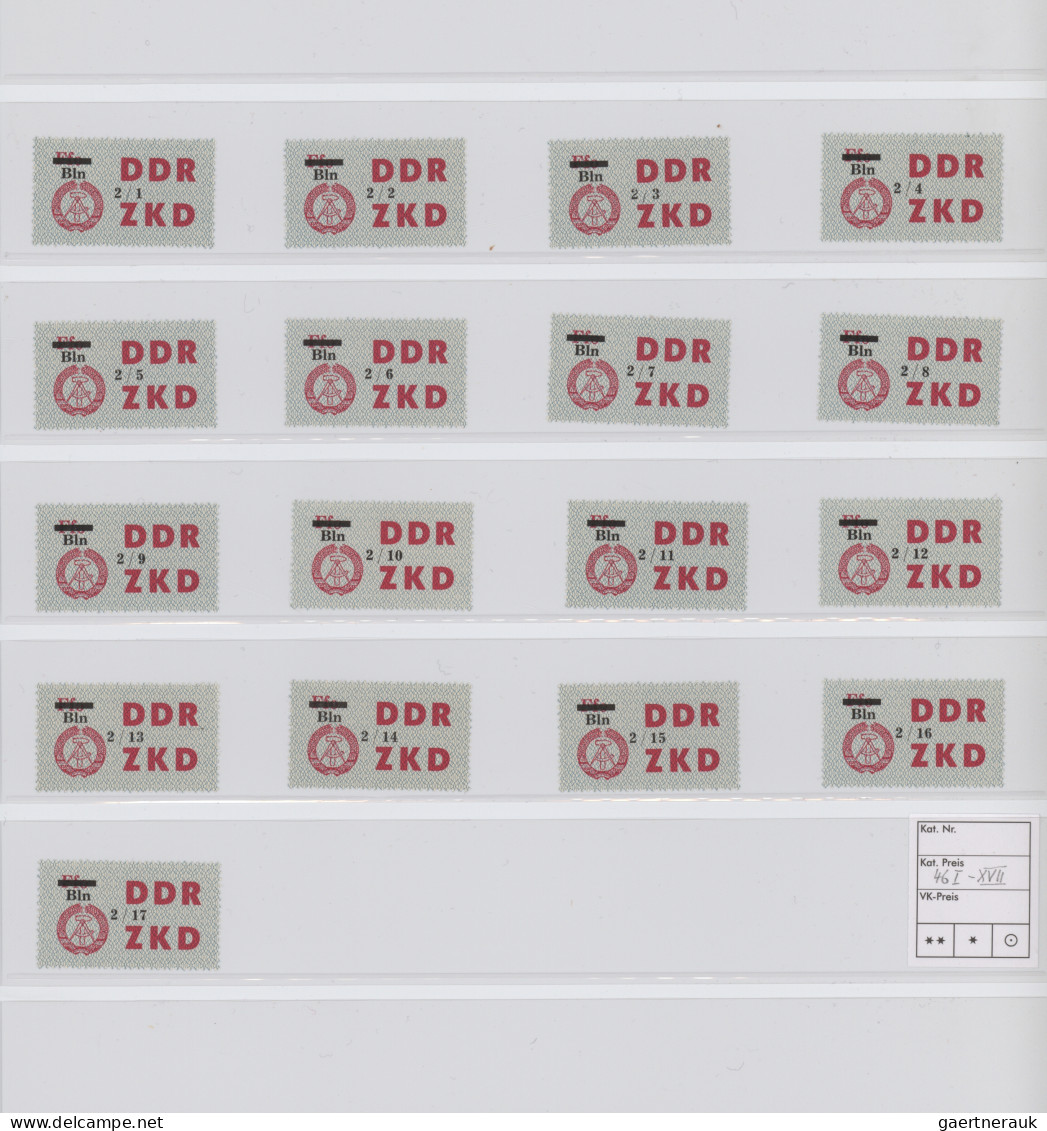 DDR - Dienstmarken: 1954/1965, Umfangreiche Sammlung Dienst Und ZKD Im Ringbinde - Other & Unclassified